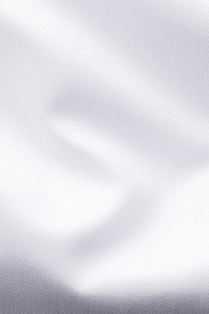 French cuff overhemd signature twill Eton wit contemporary fit