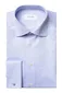 Katoenen Eton overhemd lichtblauw french cuff contemporary fit
