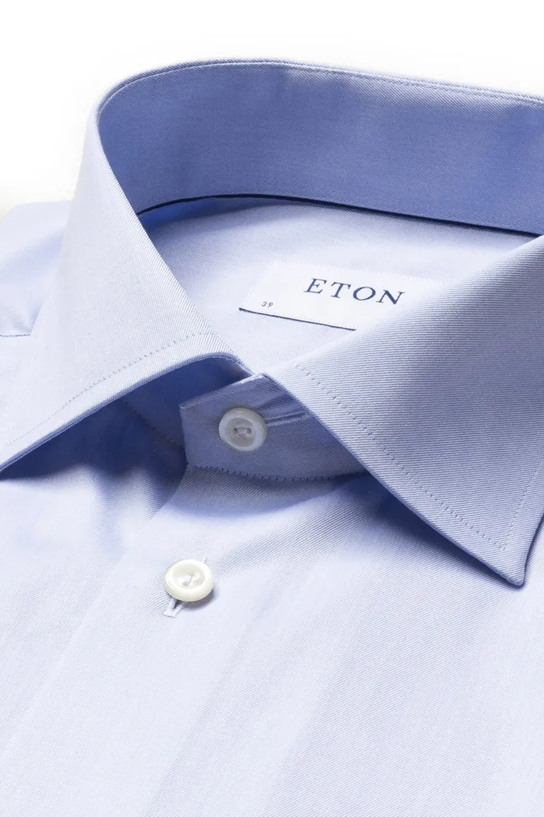 Eton overhemd lichtblauw contemporary fit katoen
