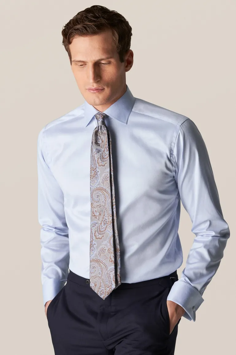 Eton overhemd lichtblauw contemporary fit katoen