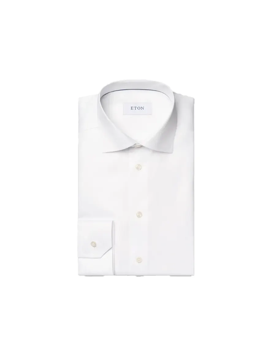 Eton overhemd contemporary fit wit signature twill katoen