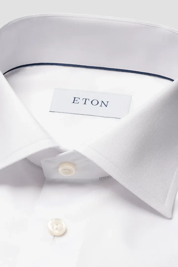 Eton overhemd contemporary fit wit signature twill katoen