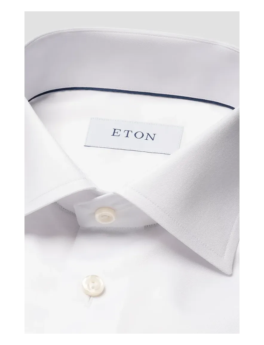 Eton overhemd contemporary fit wit signature twill katoen