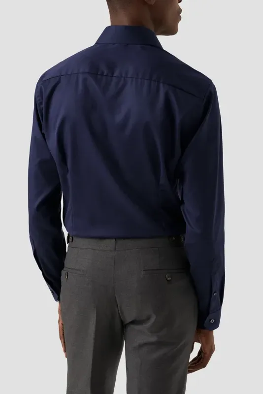 Eton donkerblauw overhemd Contemporary fit signature twill