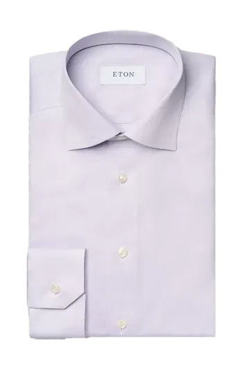 Eton Lichtpaars Eton overhemd contemporary fit signature twill