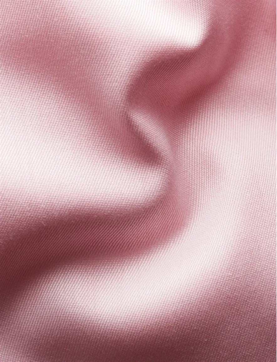 Contemporary fit roze Eton signature twill katoen overhemd