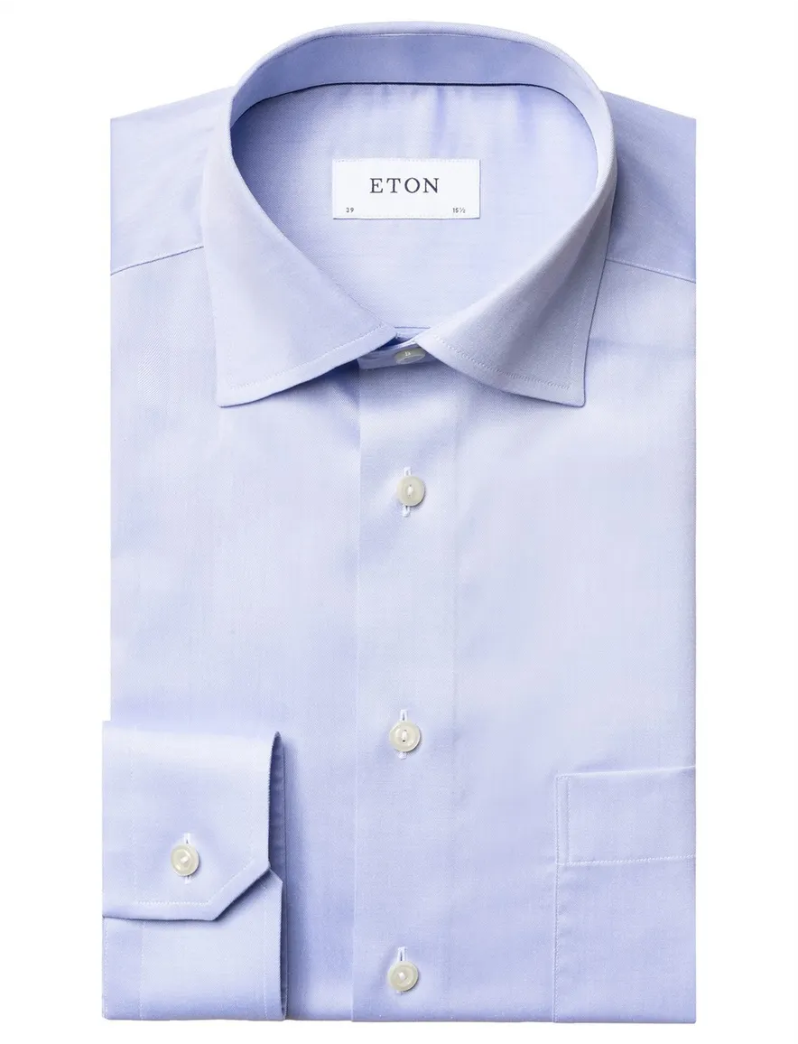 Eton Business overhemd lichtblauw effen Classic Fit