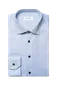 Lichtblauw Eton overhemd signature twill katoen contemporary twill
