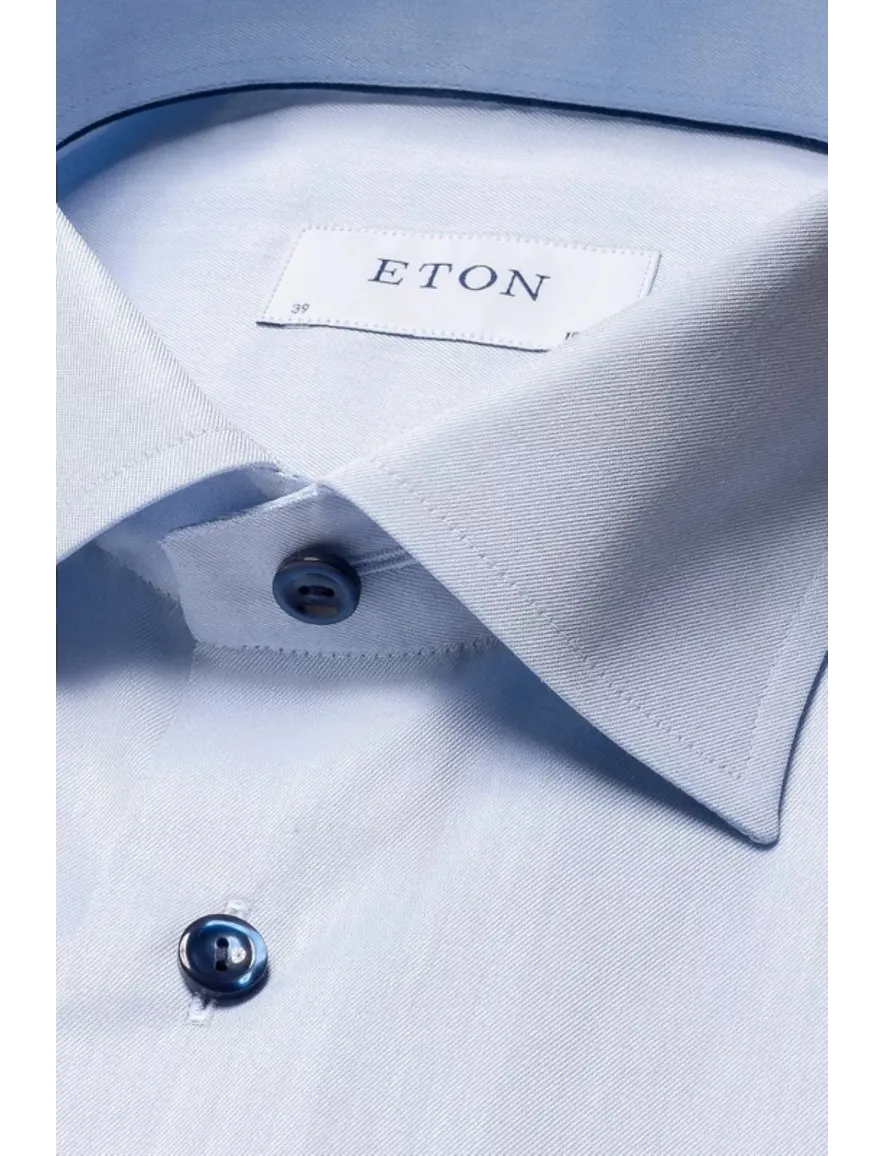 Overhemd Eton lichtblauw katoen signature twill contemporary fit