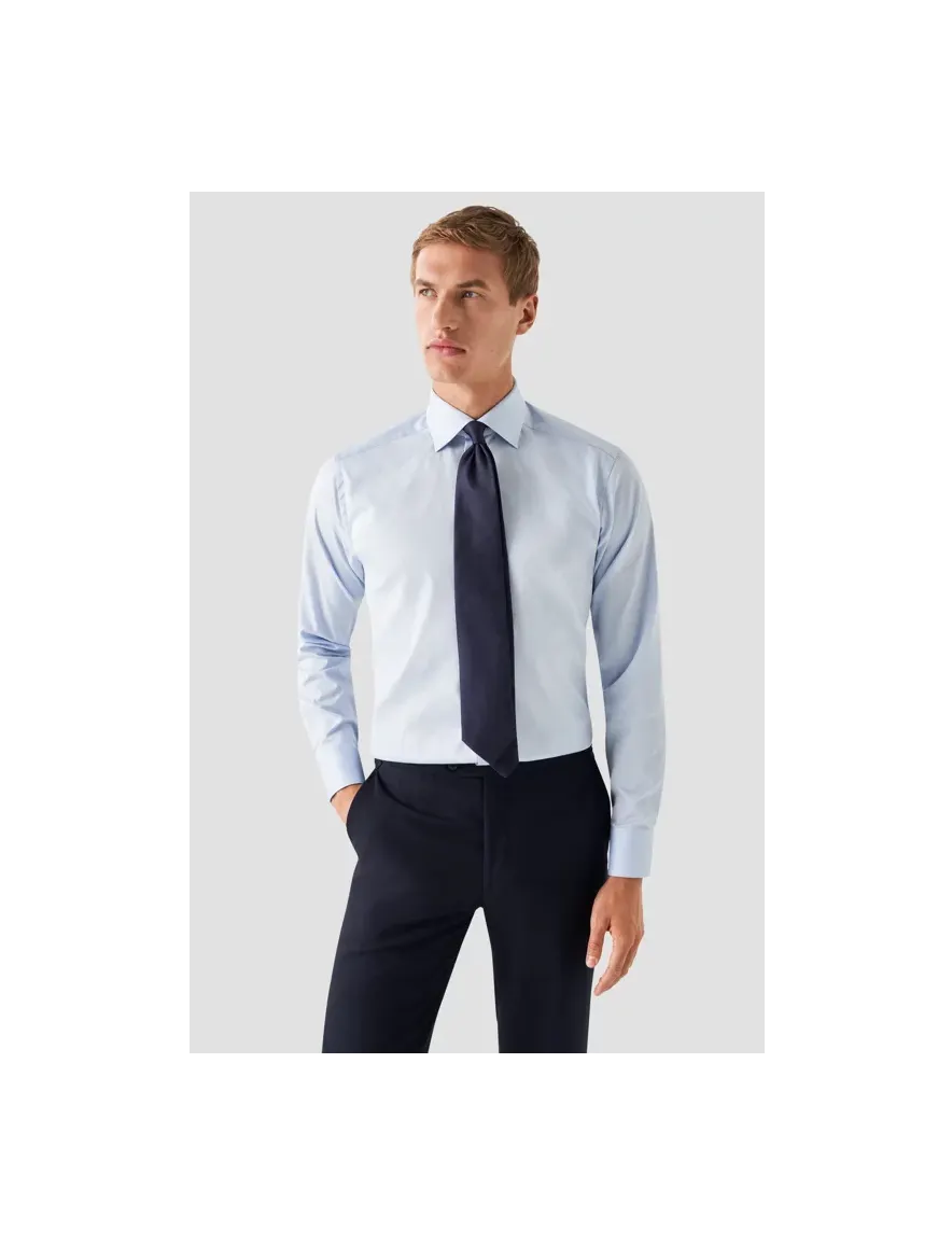 Overhemd Eton lichtblauw katoen signature twill contemporary fit