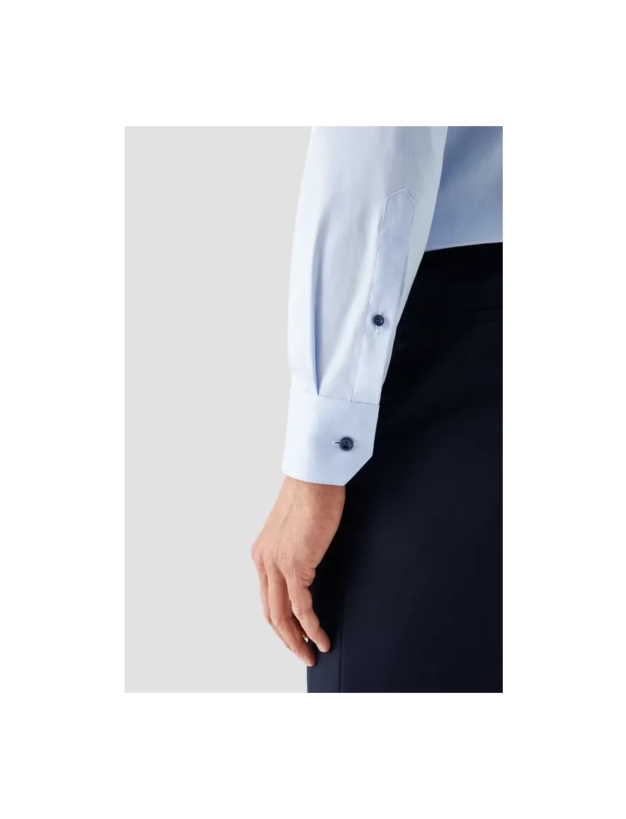 Overhemd Eton lichtblauw katoen signature twill contemporary fit