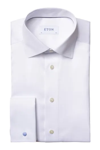 Eton Eton Classic Fit Business overhemd wit effen
