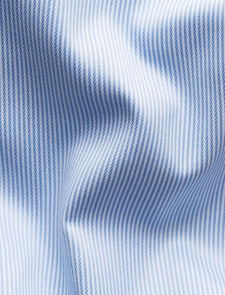 Eton overhemd lichtblauw Fine Stripe Signature Twill slim fit