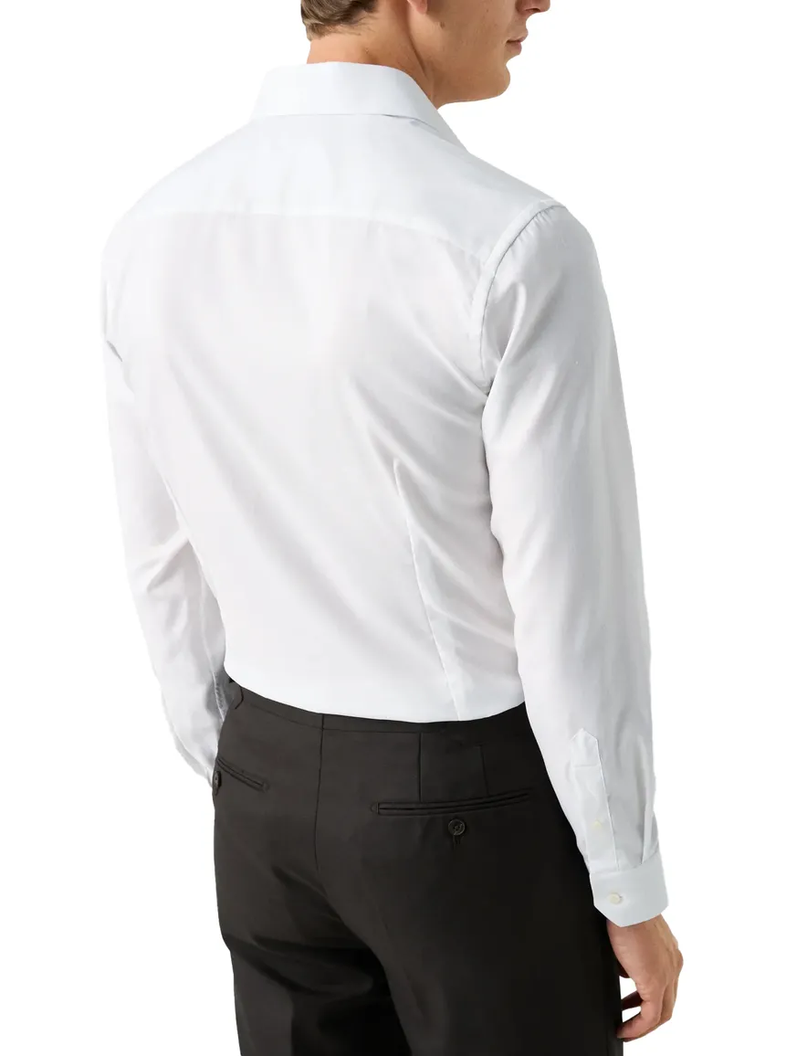 Eton overhemd wit Solid Signature Oxford effen slim fit