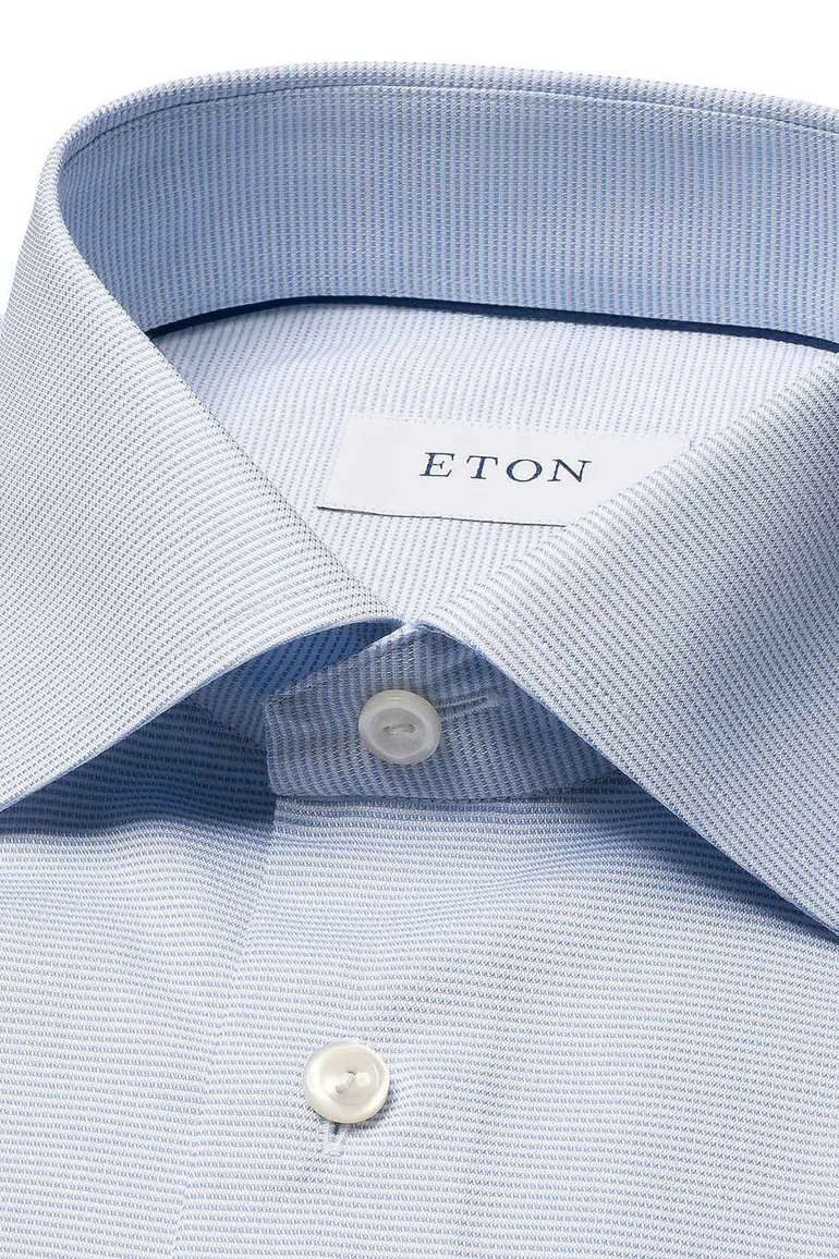 Eton overhemd lichtblauw effen