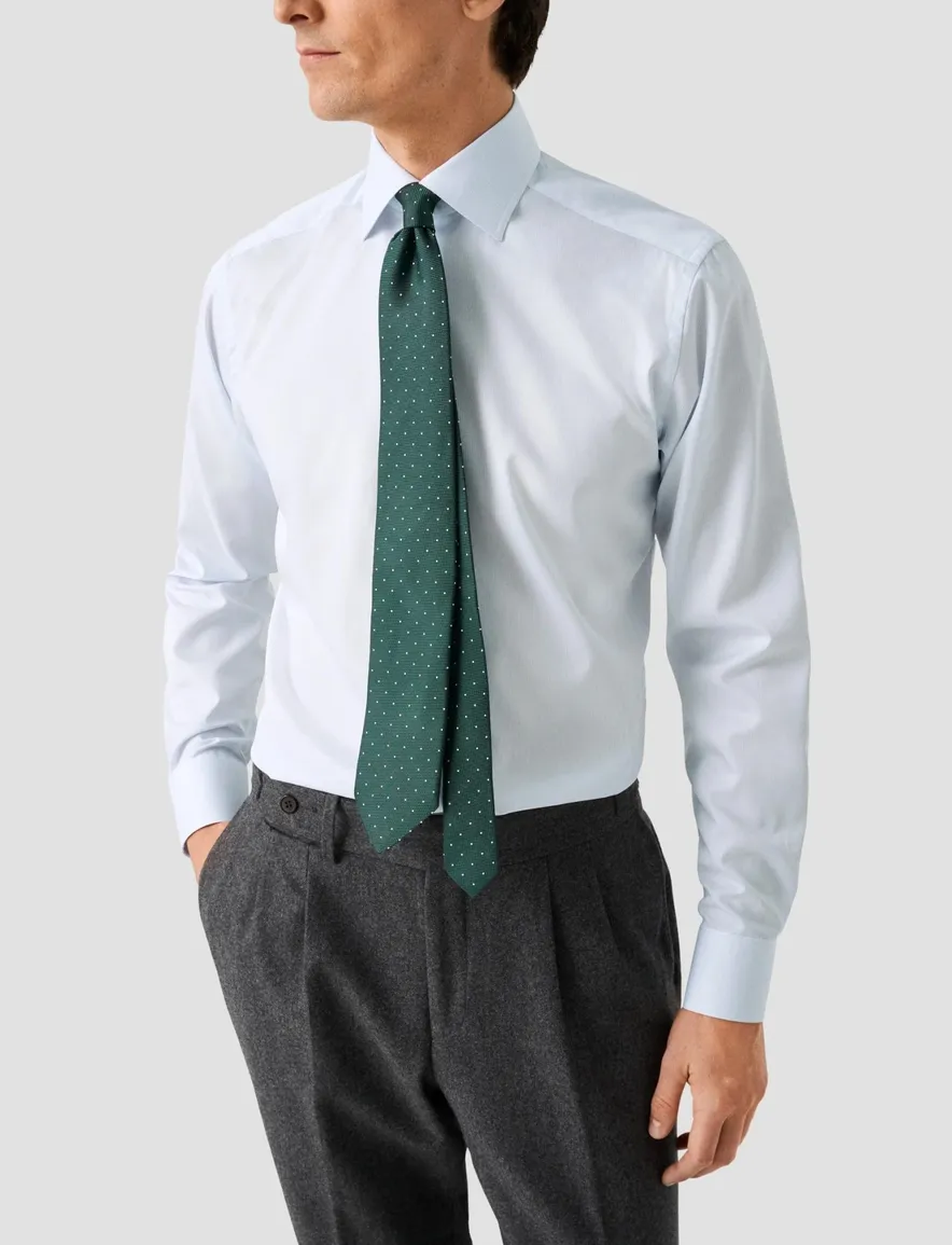 Eton overhemd lichtblauw - wit Fine Striped Twill Shirt