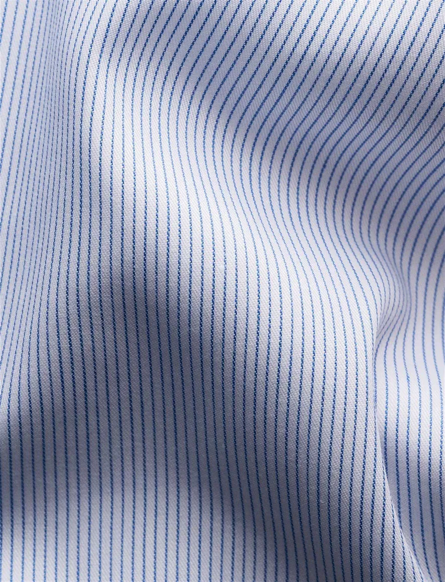 Eton overhemd blauw Striped Signature Twill slim fit