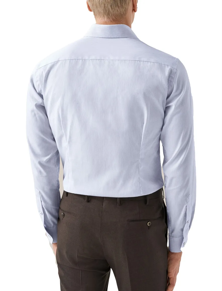 Eton overhemd blauw Striped Signature Twill slim fit