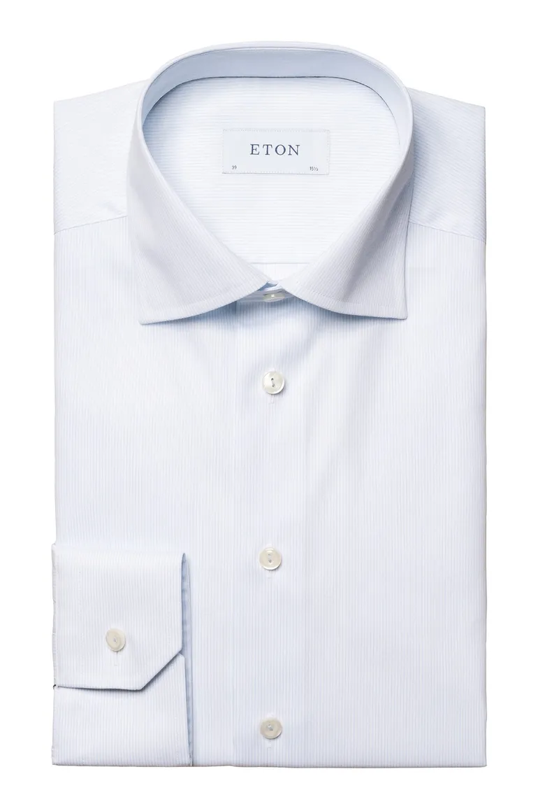 Eton katoenen overhemd lichtblauw contemporary fit