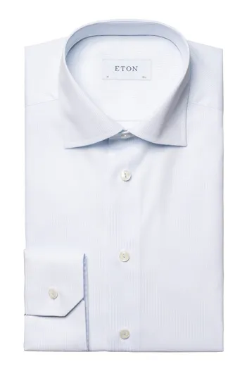 Eton Lichtblauw Eton overhemd contemporary fit katoen