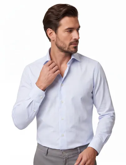 Eton Eton katoenen overhemd lichtblauw contemporary fit