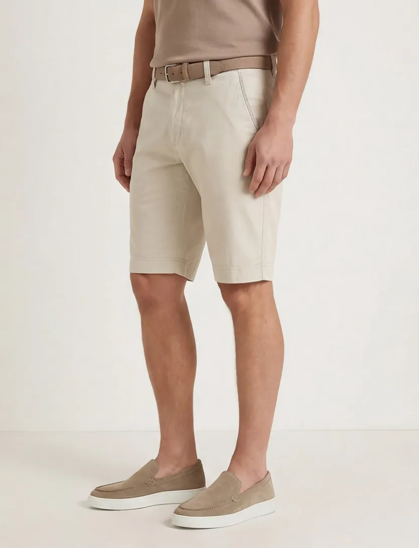 M.E.N.S. korte broek beige effen