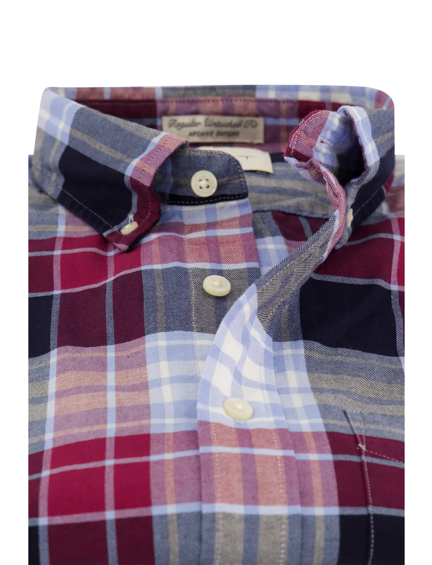 Gant normale fit casual overhemd rood geruit