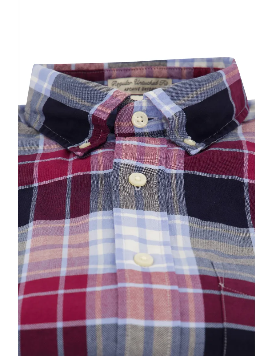 Gant normale fit casual overhemd rood geruit