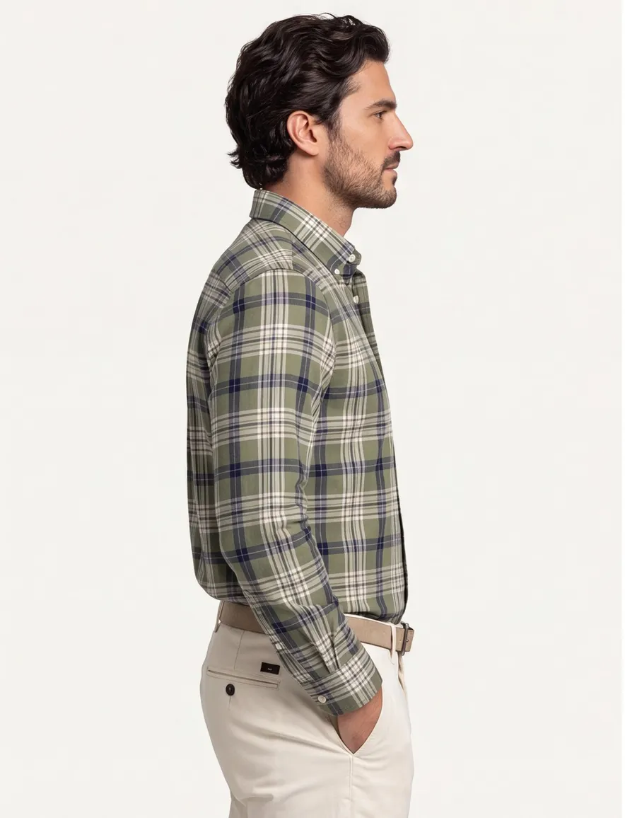 Gant Regular Fit casual overhemd groen