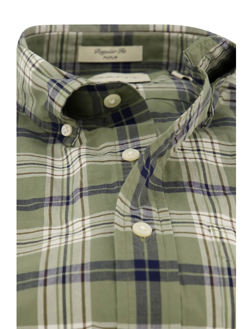 Gant Regular Fit casual overhemd groen