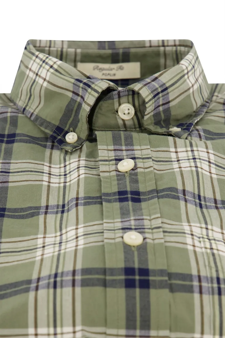 Gant Regular Fit casual overhemd groen