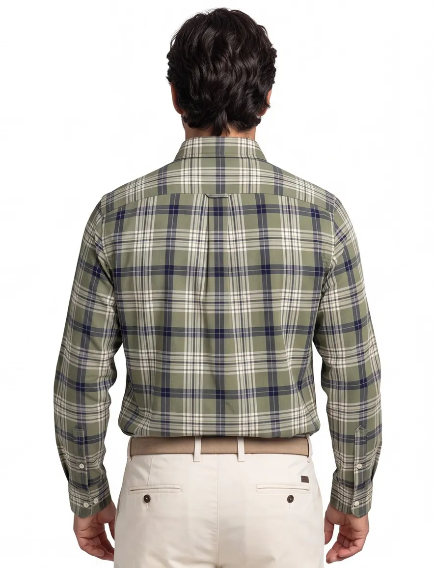 Gant Regular Fit casual overhemd groen