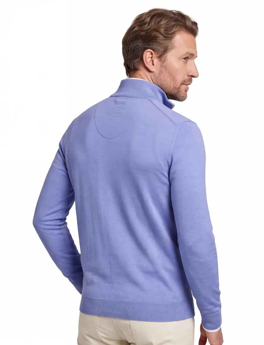 Gant trui effen blauw wol