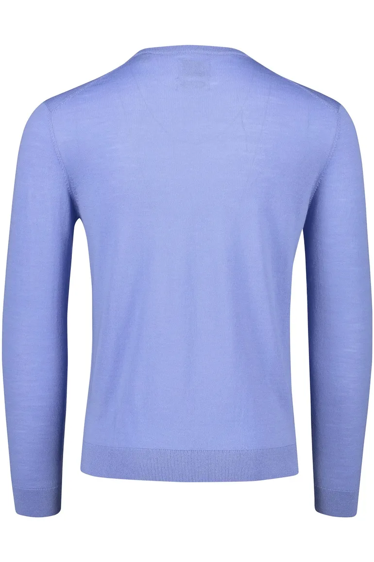 Gant trui blauw v-hals normale fit