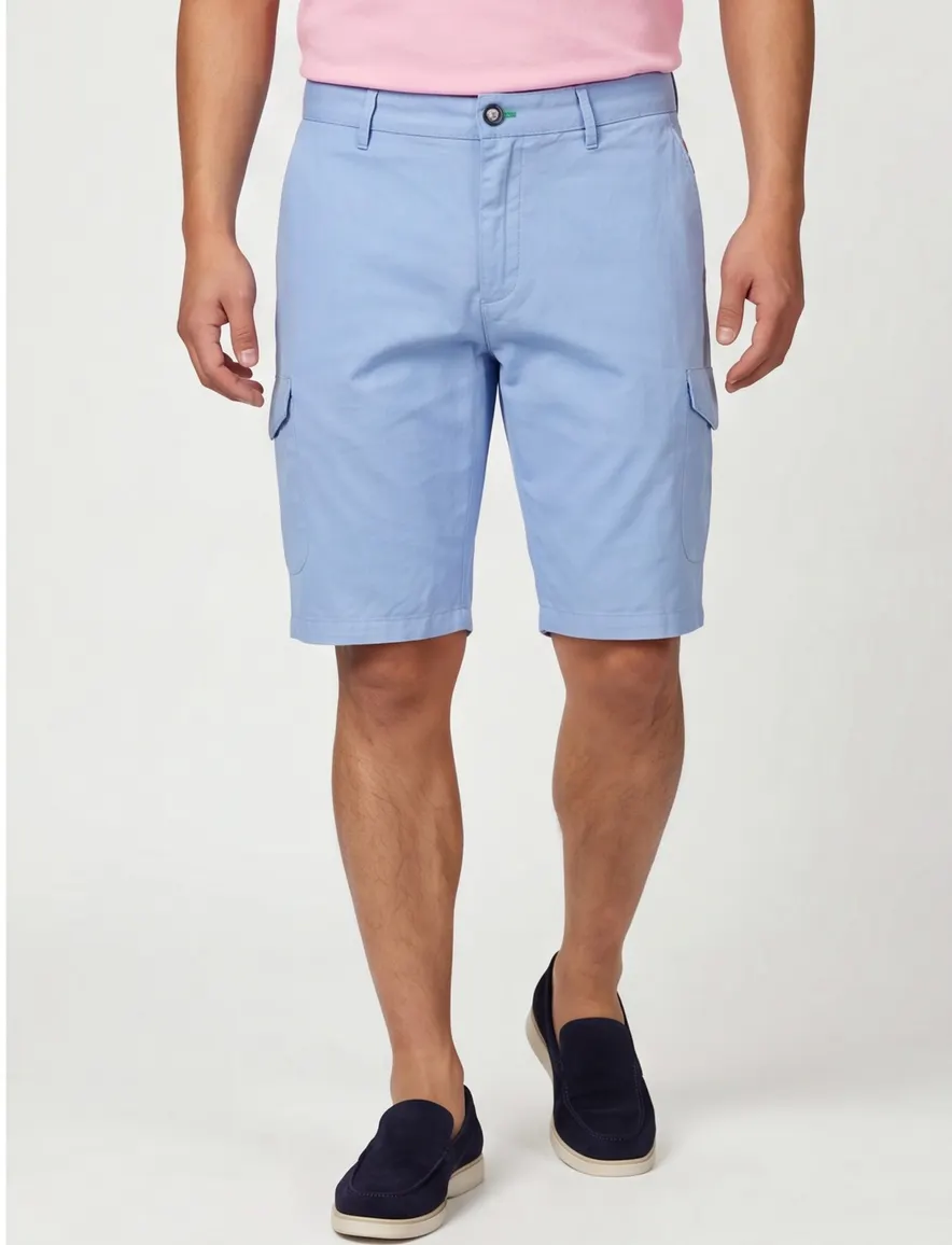New Zealand korte broek lichtblauw katoen normale fit