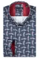 Giordano overhemd geruit donkerblauw
