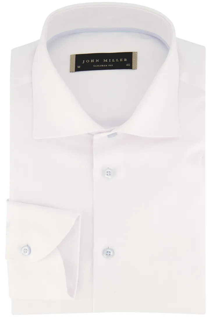 John Miller business overhemd normale fit wit effen