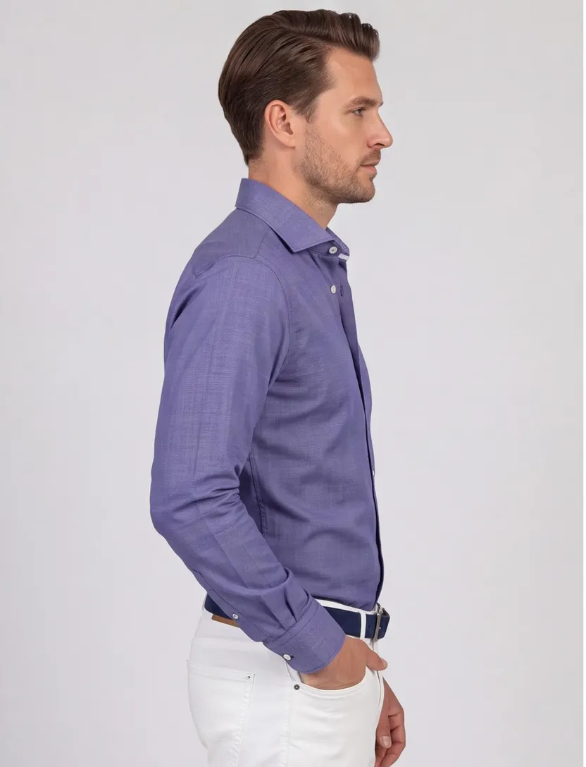 John Miller overhemd Tailored Fit blauw