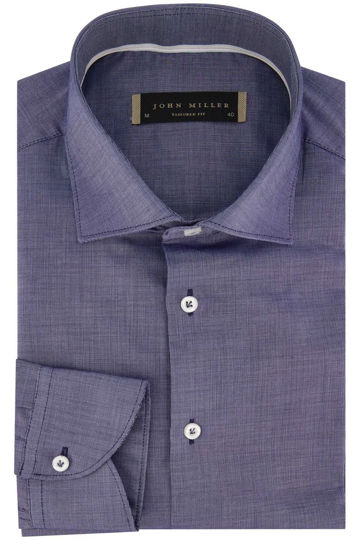 John Miller overhemd Tailored Fit blauw