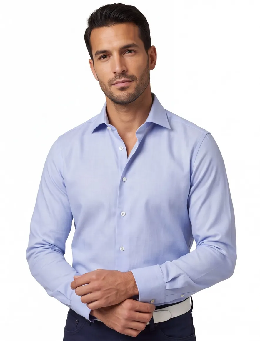 John Miller overhemd blauw tailored fit