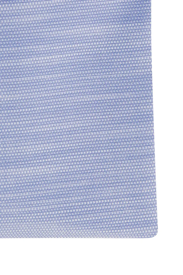 John Miller overhemd blauw gemeleerd tailored fit
