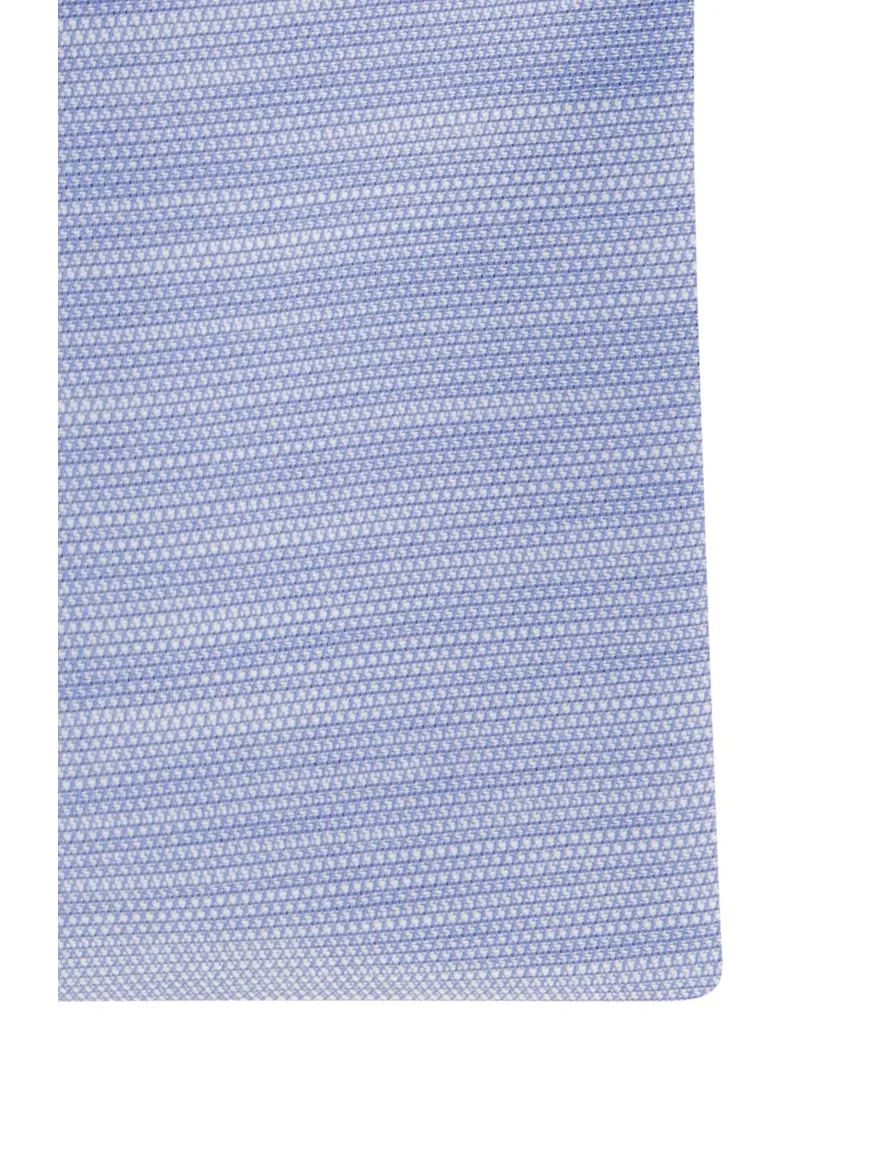 John Miller overhemd blauw gemeleerd tailored fit