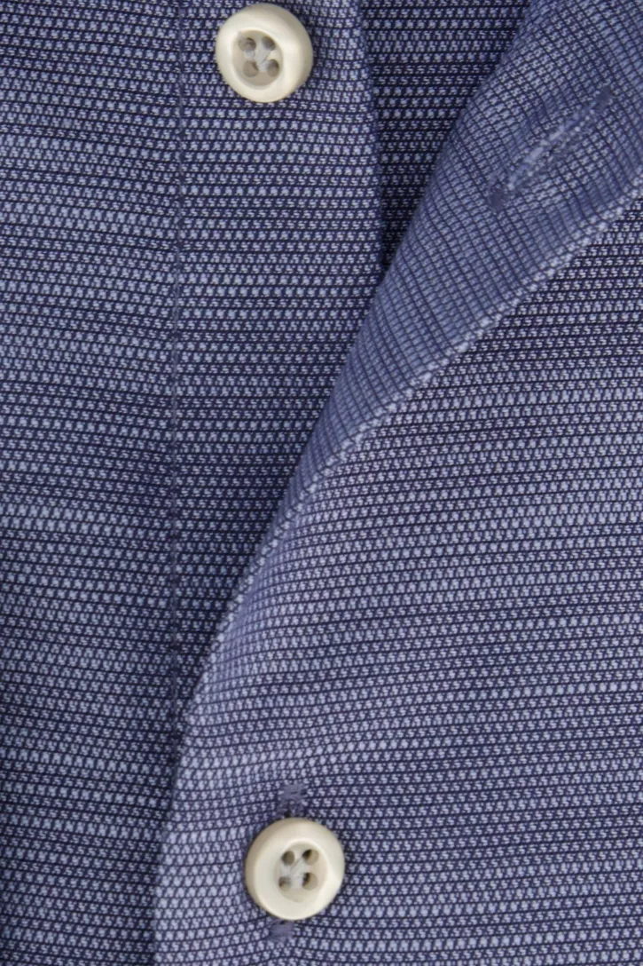 John Miller business overhemd normale fit blauw gemêleerd
