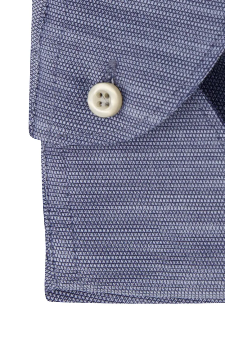 John Miller business overhemd normale fit blauw gemêleerd