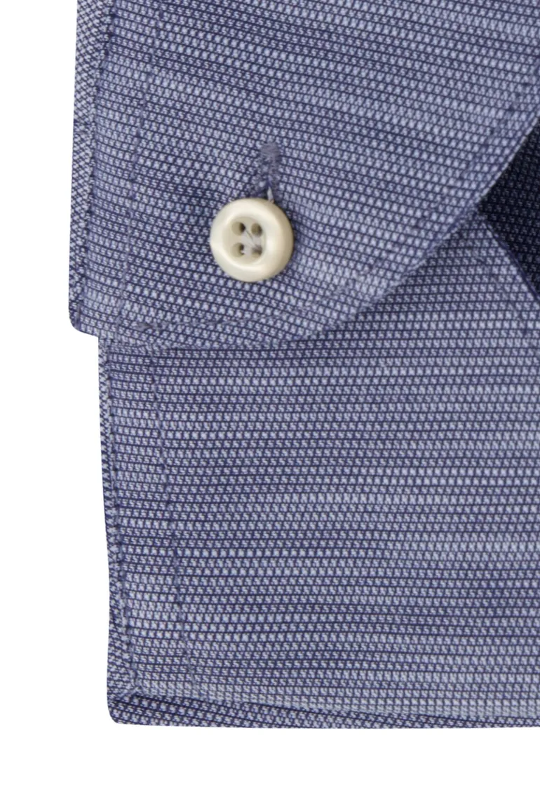 John Miller business overhemd normale fit blauw gemêleerd