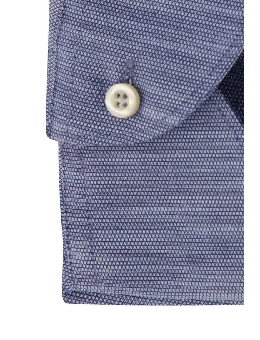 John Miller business overhemd normale fit blauw gemêleerd