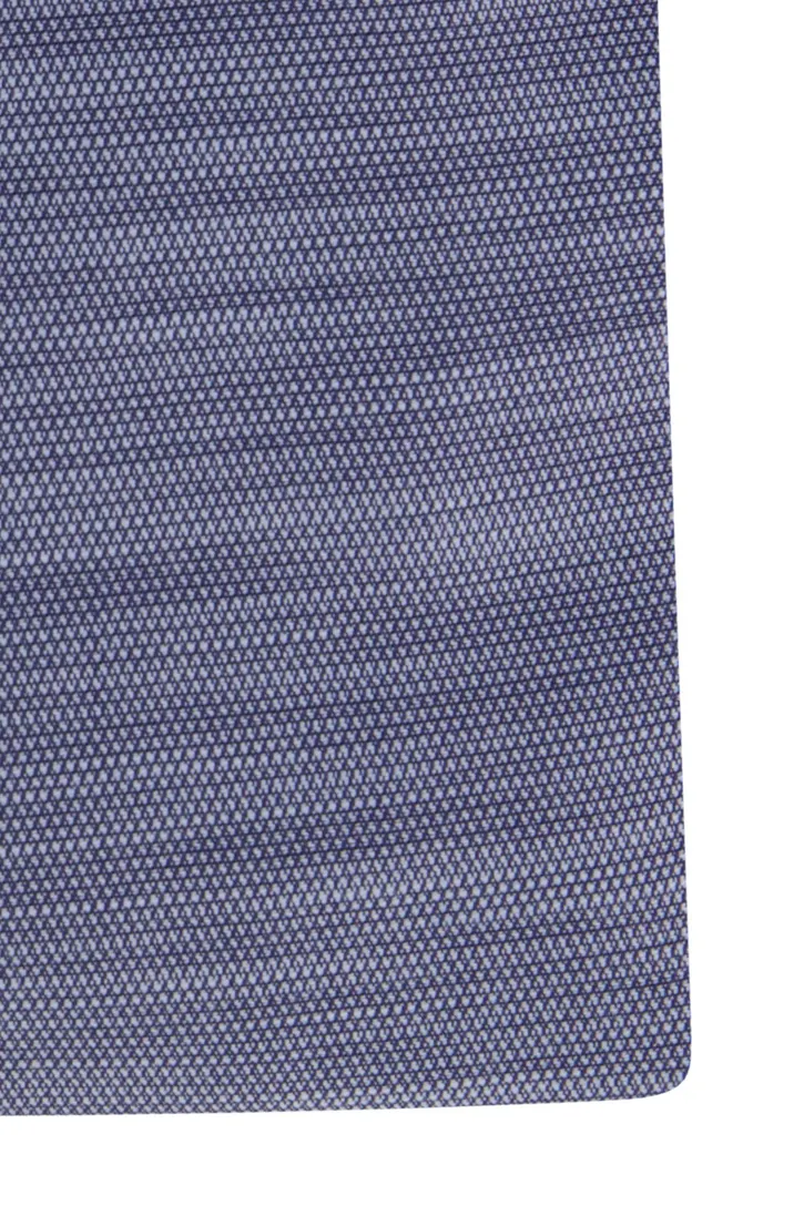 John Miller tailored fit overhemd katoen mouwlengte 7 navy gemêleerd