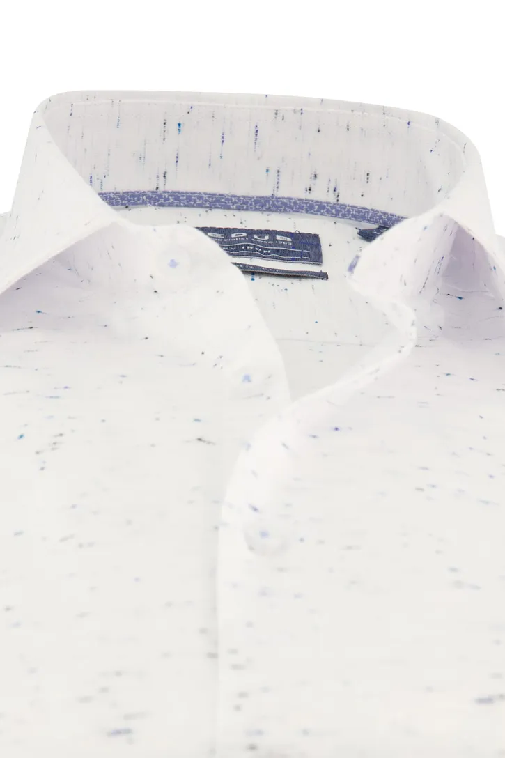 Ledub business overhemd Modern Fit wit geprint