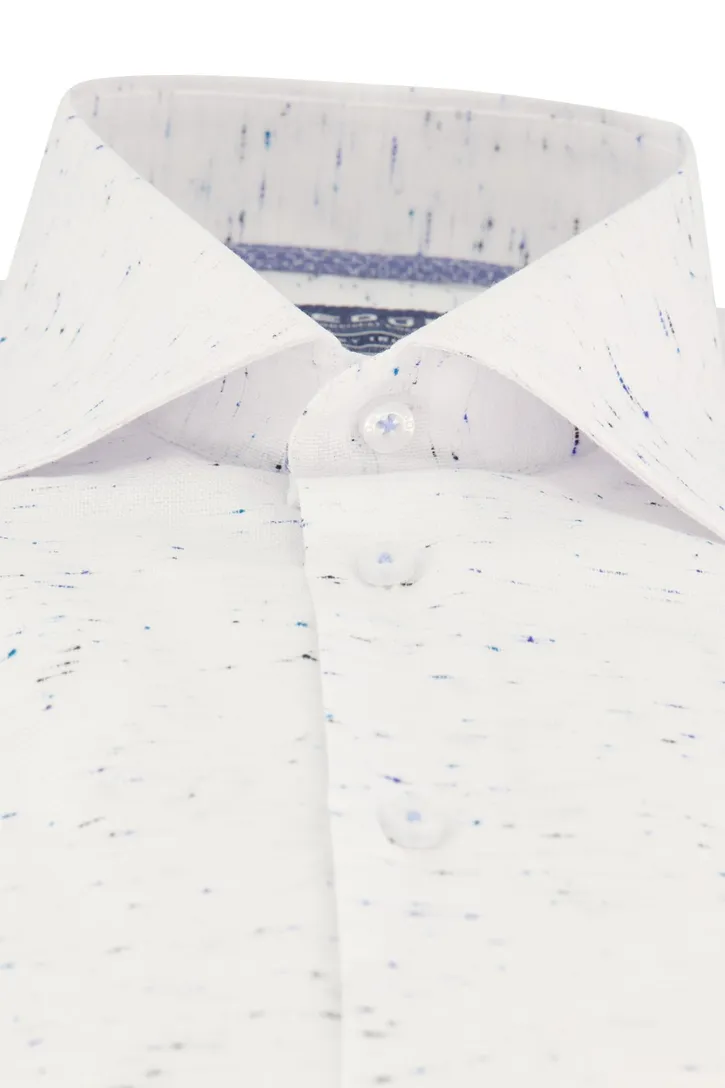 Ledub business overhemd Modern Fit wit geprint