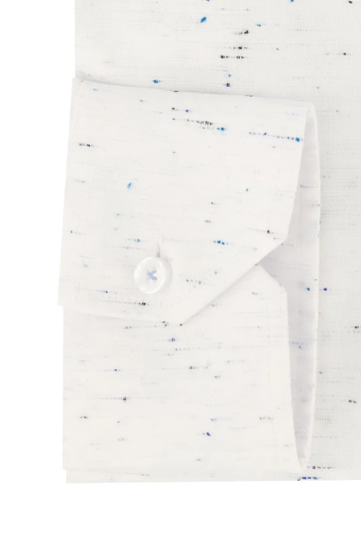 Ledub business overhemd Modern Fit wit geprint